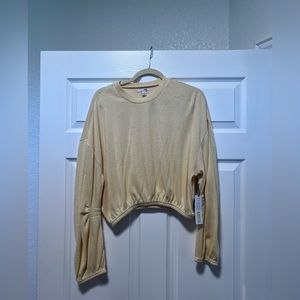 Yellow cropped sweater
